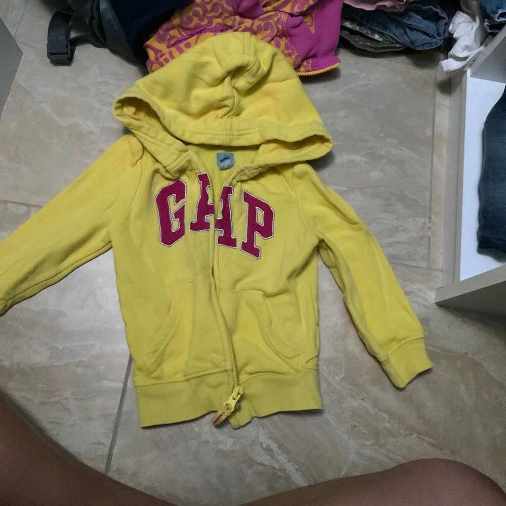Yellow pink gap hoodie 2 2t